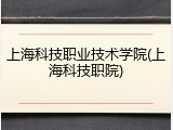 上海科技职业技术学院(上海科技职院)