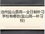 沧州盐山县高一全日制补习学校有哪些(盐山高一补习校)