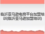 临沂亚马逊电商平台加盟培训(临沂亚马逊加盟培训)