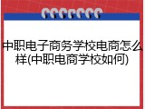 中职电子商务学校电商怎么样(中职电商学校如何)