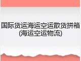 国际货运海运空运散货拼箱(海运空运物流)