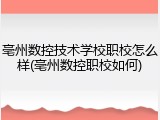 亳州数控技术学校职校怎么样(亳州数控职校如何)