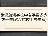 武汉航海学校中专学费多少钱一年(武汉航校中专年费)