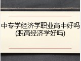中专学经济学职业高中好吗(职高经济学好吗)