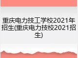 重庆电力技工学校2021年招生(重庆电力技校2021招生)
