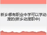 新乡哪有职业中学可以学动漫的(新乡动漫职中)