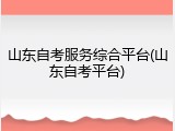山东自考服务综合平台(山东自考平台)