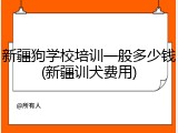 新疆狗学校培训一般多少钱(新疆训犬费用)