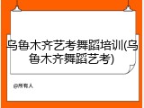 乌鲁木齐艺考舞蹈培训(乌鲁木齐舞蹈艺考)