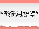 防城港动漫设计专业的中专学校(防城港动漫中专)