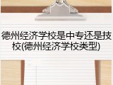 德州经济学校是中专还是技校(德州经济学校类型)