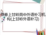 伊春上甘岭高中外语补习机构(上甘岭外语补习)