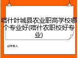喀什叶城县农业职高学校哪个专业好(喀什农职校好专业)