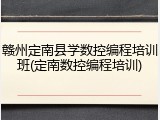 赣州定南县学数控编程培训班(定南数控编程培训)