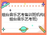 烟台音乐艺考集训班机构(烟台音乐艺考班)