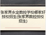 张家界永定数控学校哪家好技校招生(张家界数控技校招生)