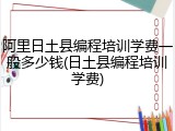阿里日土县编程培训学费一般多少钱(日土县编程培训学费)