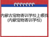 内蒙古宠物寄训学校上哪找(内蒙宠物寄训学校)