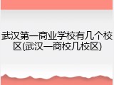 武汉第一商业学校有几个校区(武汉一商校几校区)