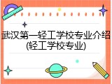 武汉第一轻工学校专业介绍(轻工学校专业)