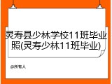 灵寿县少林学校11班毕业照(灵寿少林11班毕业)