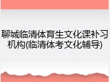 聊城临清体育生文化课补习机构(临清体考文化辅导)