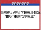 重庆电力专科学校就业情况如何("重庆电专就业")