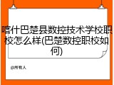 喀什巴楚县数控技术学校职校怎么样(巴楚数控职校如何)