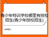 青少年特训学校哪里有技校招生(青少年技校招生)