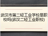 武汉市第二轻工业学校是职校吗(武汉二轻工业职校)
