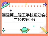 福建第二轻工学校运动会(二轻校运会)