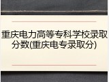 重庆电力高等专科学校录取分数(重庆电专录取分)