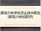 颍龙少林学校怎么样中职生(颍龙少林校职评)