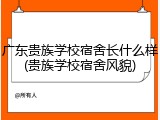 广东贵族学校宿舍长什么样(贵族学校宿舍风貌)