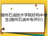 锦州石油技术学院好吗中专生(锦州石油中专评价)