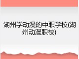 湖州学动漫的中职学校(湖州动漫职校)