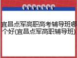 宜昌点军高职高考辅导班哪个好(宜昌点军高职辅导班)