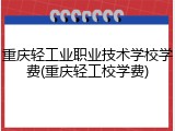 重庆轻工业职业技术学校学费(重庆轻工校学费)