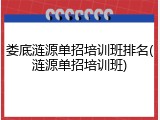 娄底涟源单招培训班排名(涟源单招培训班)