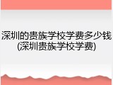 深圳的贵族学校学费多少钱(深圳贵族学校学费)
