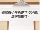 哪家青少年叛逆学校好(叛逆学校推荐)