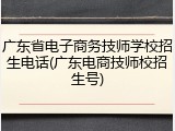 广东省电子商务技师学校招生电话(广东电商技师校招生号)