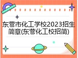 东营市化工学校2023招生简章(东营化工校招简)