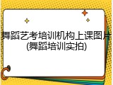 舞蹈艺考培训机构上课图片(舞蹈培训实拍)