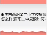 重庆市酉阳第二中学校复读怎么样(酉阳二中复读如何)