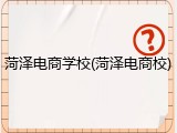 菏泽电商学校(菏泽电商校)