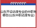山东开设动漫专业的中职有哪些(山东中职动漫专业)