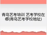 青岛艺考培训 艺考学校在哪(青岛艺考学校地址)