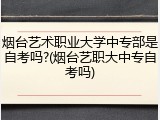 烟台艺术职业大学中专部是自考吗?(烟台艺职大中专自考吗)