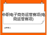 中职电子商务运营赛项(电商运营赛项)